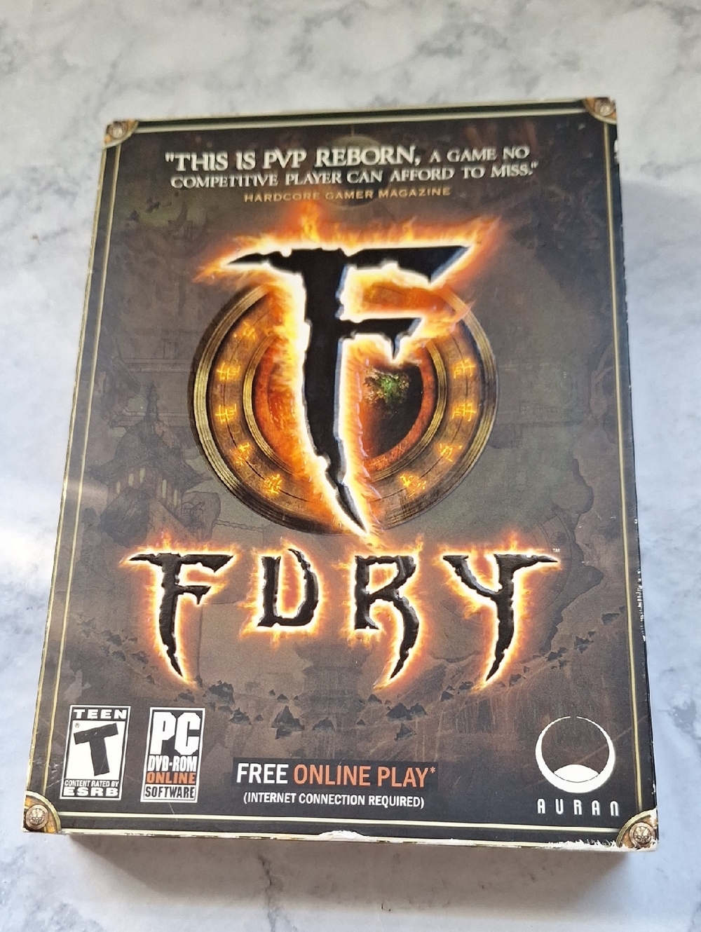Aura Fury PC Game - Black and Orange Cover Art